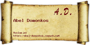 Abel Domonkos névjegykártya