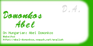 domonkos abel business card